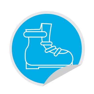 Kayak botları kış donanımı. Vektör illüstrasyonu