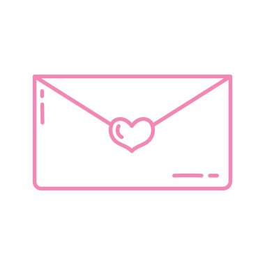 Romantik aşk mektubu. Vektör illüstrasyonu