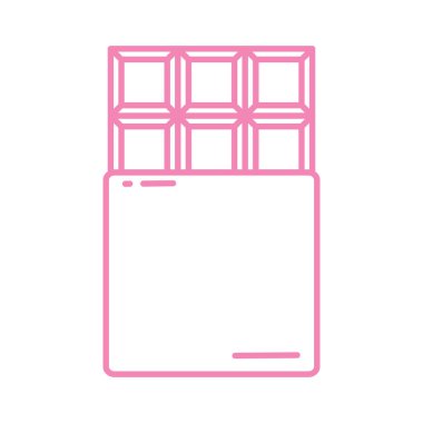 Çikolatalı tatlı aşk. Vektör illüstrasyonu