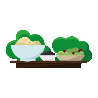 Şükran Günü salatası. Vektör illüstrasyonu