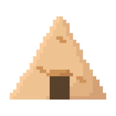 Kapısı olan çöl piramidi. Vektör illüstrasyonu