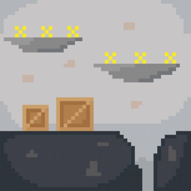 Platform oyun madeni para odası. Vektör illüstrasyonu