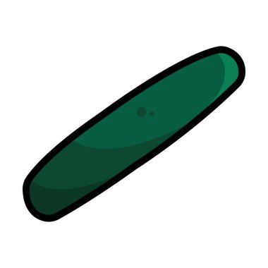 Yeşil Salatalık Simgesi çizgi filmi. Vektör illüstrasyonu