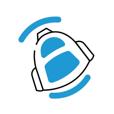 Okul sırt çantası taslak ikonu. Vektör illüstrasyonu