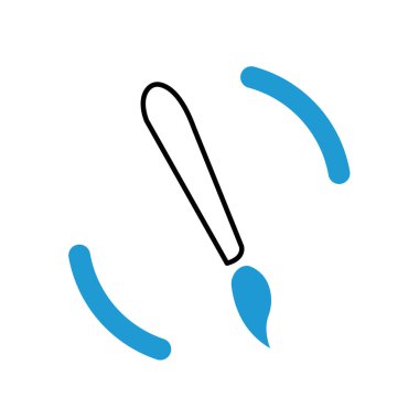 Boya fırçası sanat simgesi aracı. Vektör illüstrasyonu