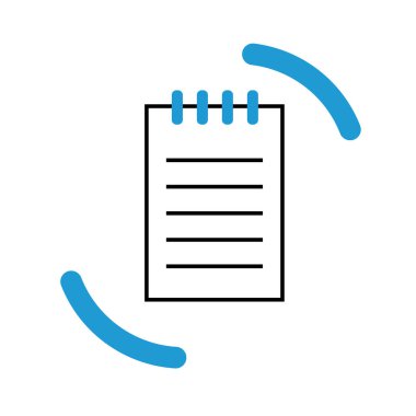 Not defteri sarmal ikonu. Vektör illüstrasyonu