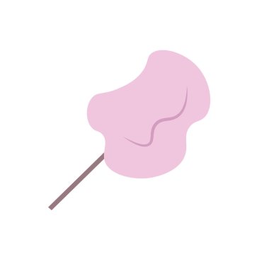 Pembe pamuk helva girdabı. Vektör illüstrasyonu