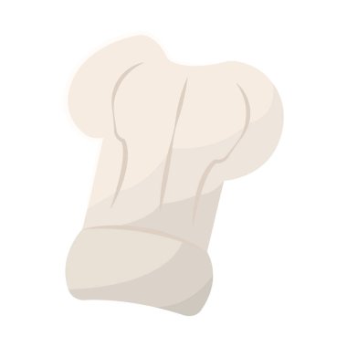 Beyaz şef şapka ikonu. Vektör illüstrasyonu