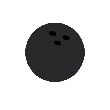 Bowling topu simgesi düz. Vektör illüstrasyonu