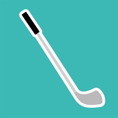 Golf kulübü düz stil ikonu. Vektör illüstrasyonu