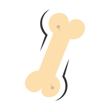 Köpek kemiği çizgi film stili. Vektör illüstrasyonu