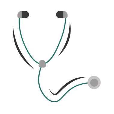 Klasik steteskop ikonu. Vektör illüstrasyonu