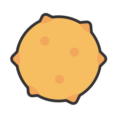 Sarı çivili oyuncak. Vektör illüstrasyonu