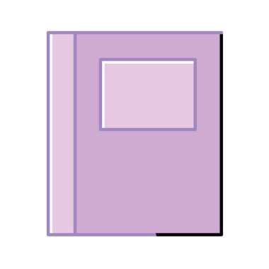 Mor defter kapağı. Vektör illüstrasyonu