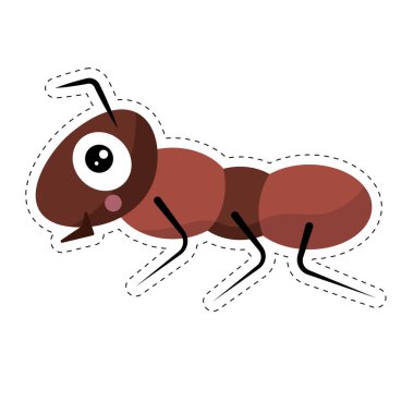 Tatlı kırmızı karınca. Vektör illüstrasyonu