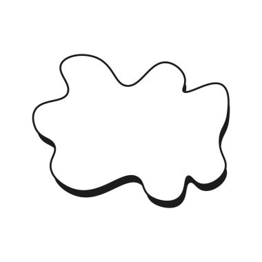 Dalgalı komik çerçeve şekli. Vektör illüstrasyonu