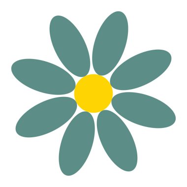 Karikatür papatya çiçeği. Vektör illüstrasyonu