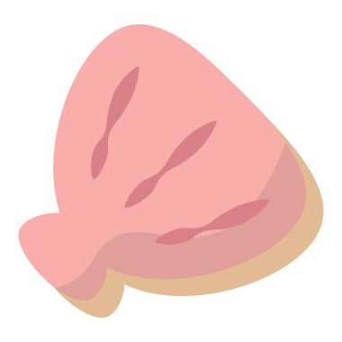 Pembe deniz kabuğu klipsi. Vektör illüstrasyonu