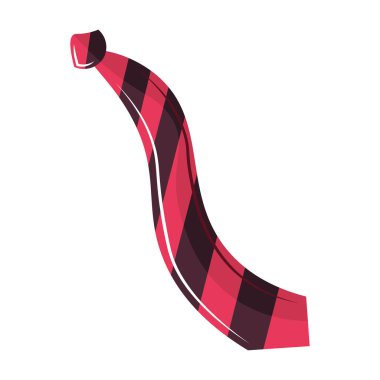 Kırmızı Kareli Kravat Vektörü illüstrasyonu