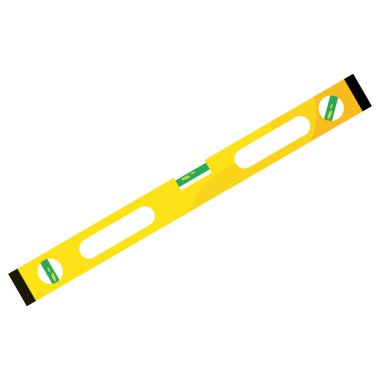 Sarı ruh seviyesi barı. Vektör illüstrasyonu