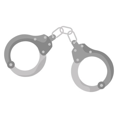 Polis kelepçe düz simgesi. vektör çizim