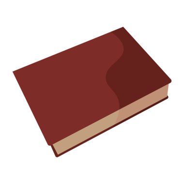 Kapalı kahverengi hukuk kitabı. Vektör illüstrasyonu