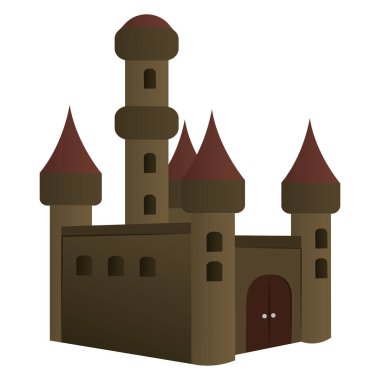 Karikatür ortaçağ kalesi. vektör illüstrasyonu