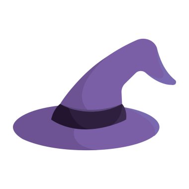 İzole edilmiş renkli cadı şapkası simgesi Vektör illüstrasyonu