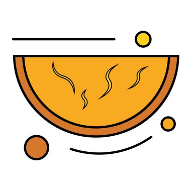 Bir meyve ikonu Vektör illüstrasyonunun izole edilmiş dilimi