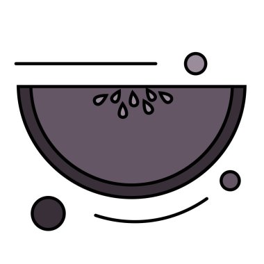 Bir meyve ikonu Vektör illüstrasyonunun izole edilmiş dilimi