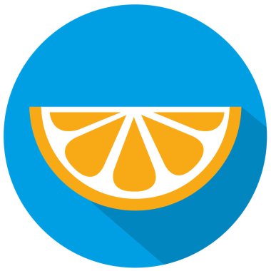 Turuncu bir ikon Vektör illüstrasyonunun izole edilmiş dilimi