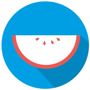 Bir elma ikonu Vektör illüstrasyonunun izole edilmiş dilimi