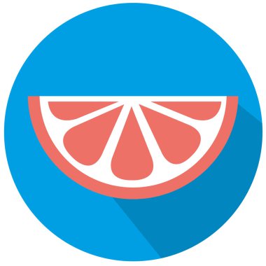 Turuncu bir ikon Vektör illüstrasyonunun izole edilmiş dilimi