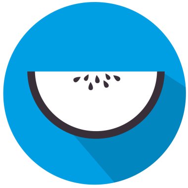 Bir meyve ikonu Vektör illüstrasyonunun izole edilmiş dilimi