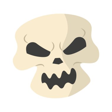 Münferit cadılar bayramı kafatası ikonu Vektör illüstrasyonu