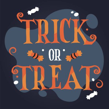 Süslerle izole edilmiş cadılar bayramı harfleri Vektör illüstrasyonu