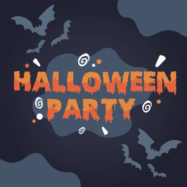 Süslerle izole edilmiş cadılar bayramı harfleri Vektör illüstrasyonu