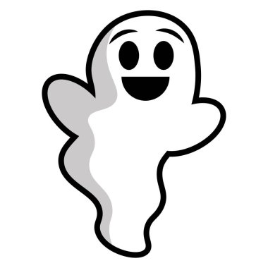 Şirin, mutlu cadılar bayramı hayalet karakteri Vektör çizimi