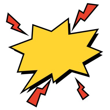 Boş çizgi roman sohbet vektörü illüstrasyonuName