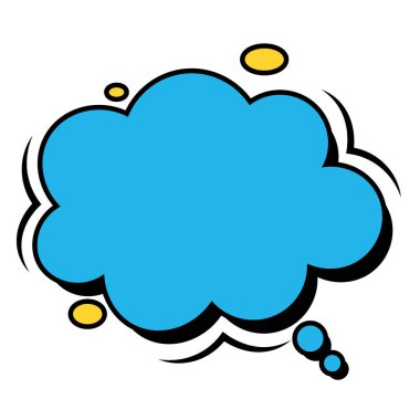 Boş çizgi roman sohbet vektörü illüstrasyonuName