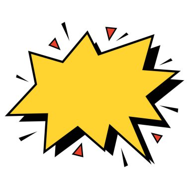 Boş çizgi roman sohbet vektörü illüstrasyonuName