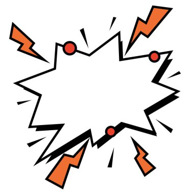 Boş çizgi roman sohbet vektörü illüstrasyonuName