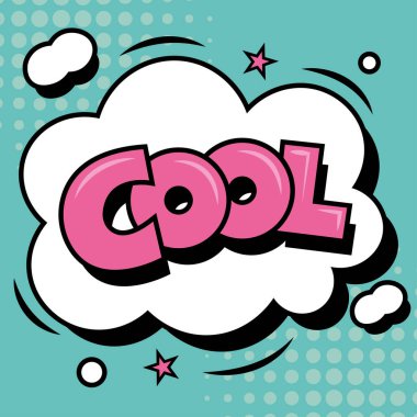 Renkli çizgi roman sohbet vektörü illüstrasyonu