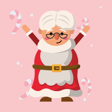 Şirin Noel Baba, karakter Vektör illüstrasyonu