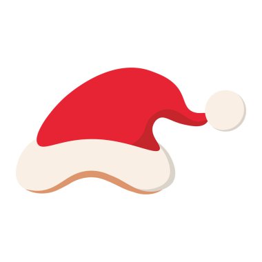 Renkli Noel şapkası simgesi Vektör illüstrasyonu