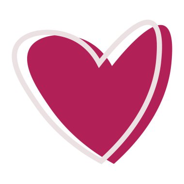 El çizimi kalp şekli ikonu Vektör illüstrasyonu