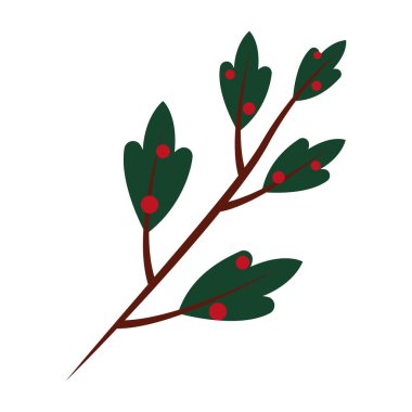 Renkli Noel yaprağı taslak ikonu Vektör illüstrasyonuName