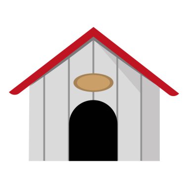 Renkli köpek evi simgesi Vektör illüstrasyonu