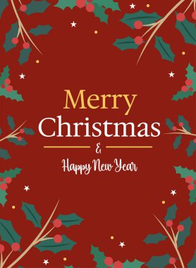 Dikey Mutlu Noeller kartı Vektör illüstrasyonu