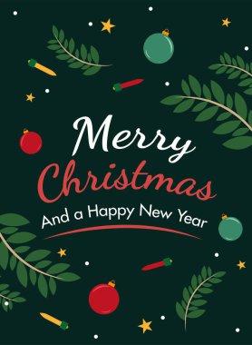 Dikey Mutlu Noeller kartı Vektör illüstrasyonu